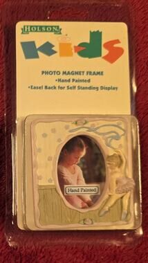 Vintage Holson Kids Ballerina Photo Magnet Frame Hand Painted New Old Stock...